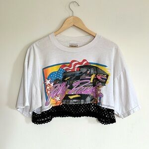 Re-purposed Vintage Racing Crop Top - LF Stores